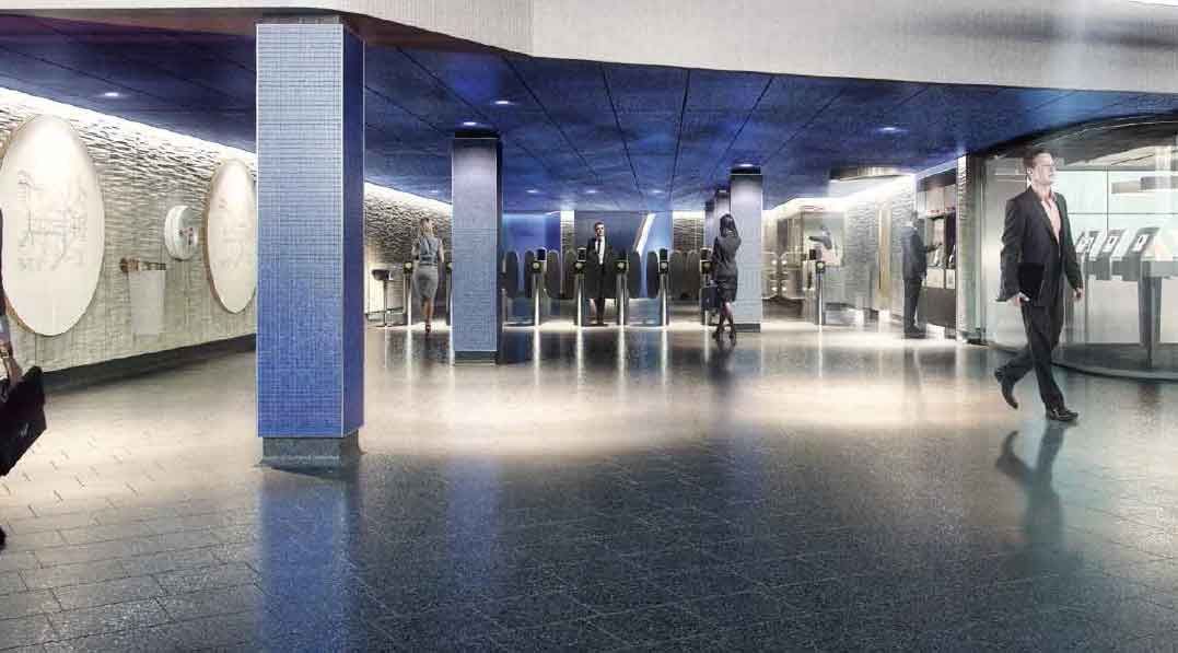 Studio Egret West – Design Manual for London Undeground – příklady uplatnění manuálu v typických prostorách stanice.