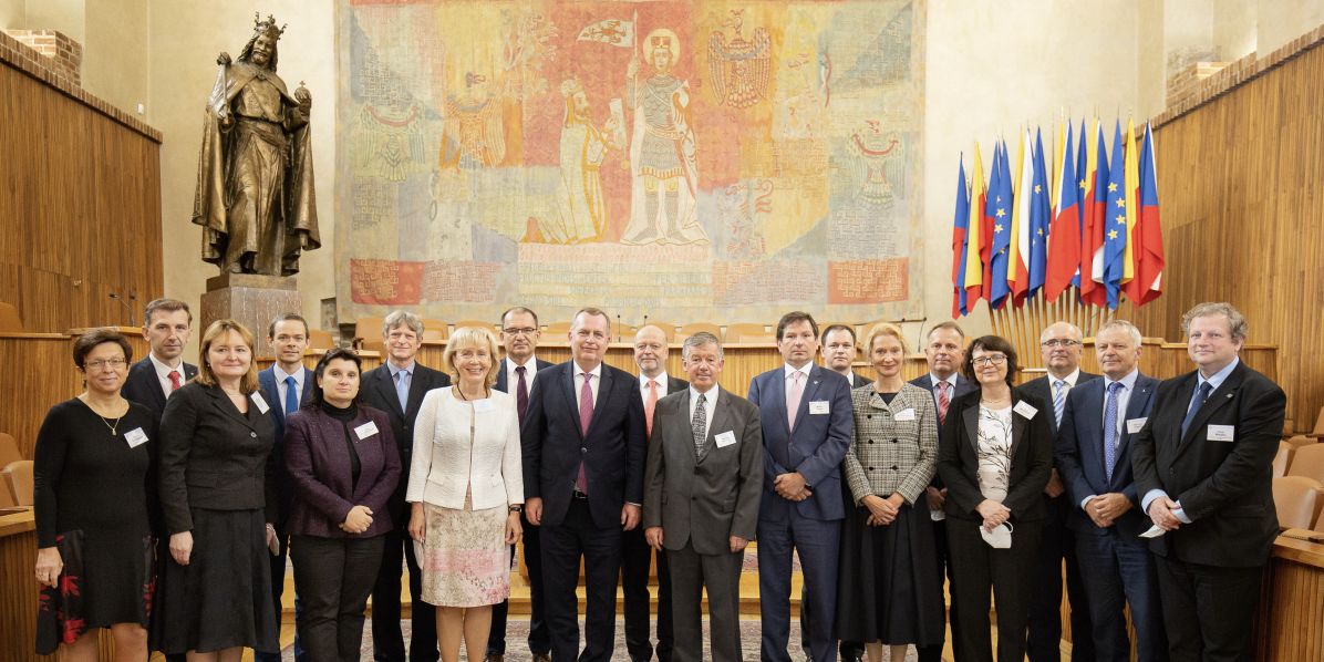 Setkání členů České konference rektorů (ČKR) s profesorem Michaelem Murphym, prezidentem Evropské univerzitní asociace.