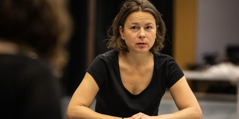 Kateřina Jebavá, odborná asistentka JAMU a hlavní řešitelka projektu JAMUNI, na snímku z pohybového workshopu k nové učebnici.