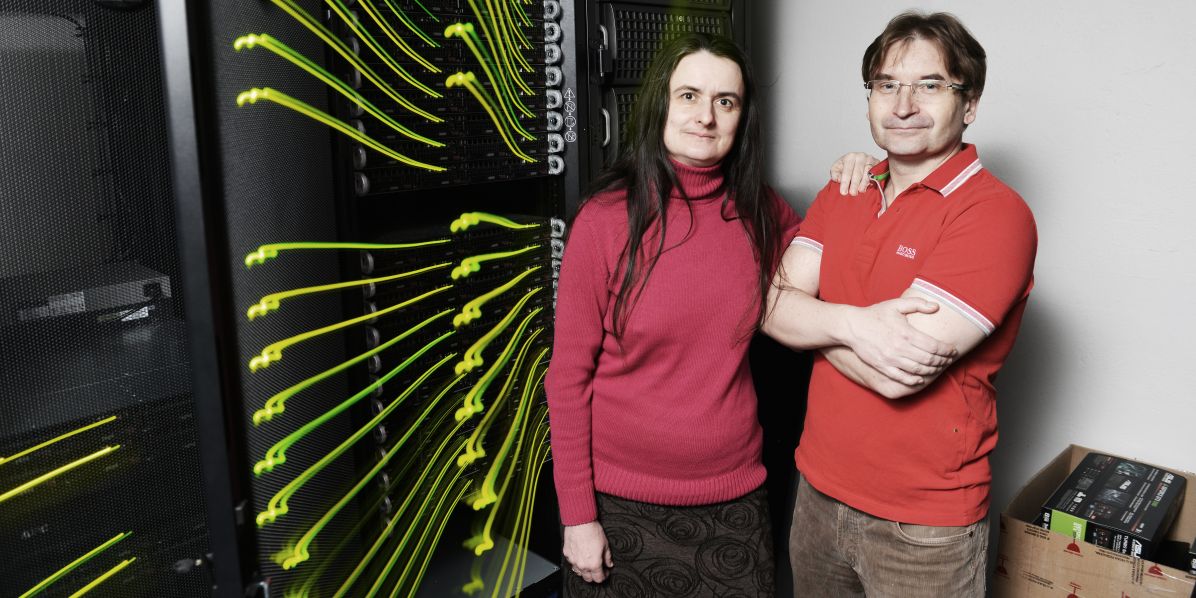 Biochemik Jiří Šponer s manželkou Judit E. Šponer, s níž na několika výzkumných projektech spolupracuje. 