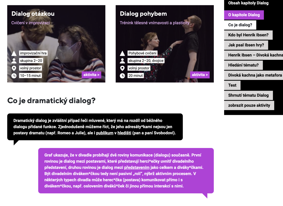 Screenshot z&nbsp;připravované učebnice.