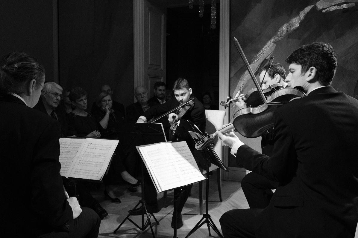 Provedení Songs of Immigrants Bennewitzovým kvartetem v&nbsp;památníku Antonína Dvořáka ve Vysokém u&nbsp;Příbrami.