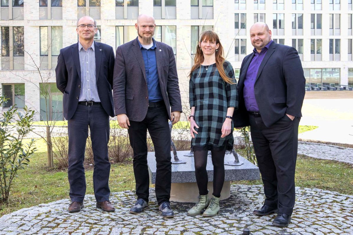 Tým: Zleva Jan Šmíd, Ladislav Zilcher, Silvie R. Kučerová a&nbsp;Zdeněk Svoboda
