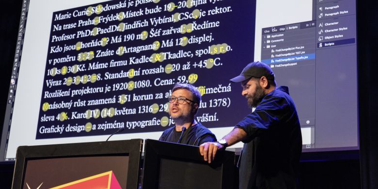 Filip Blažek a Radek Sidun na konferenci TypeCon v Portlandu.