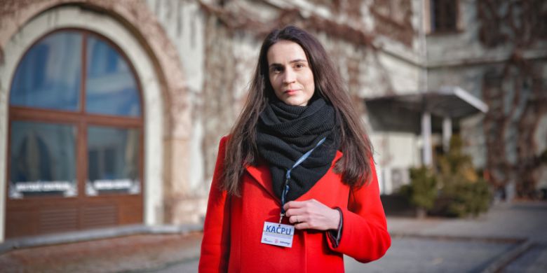 Ukrajinská doktorandka Univerzity Palackého Oksana Melnychuk. 