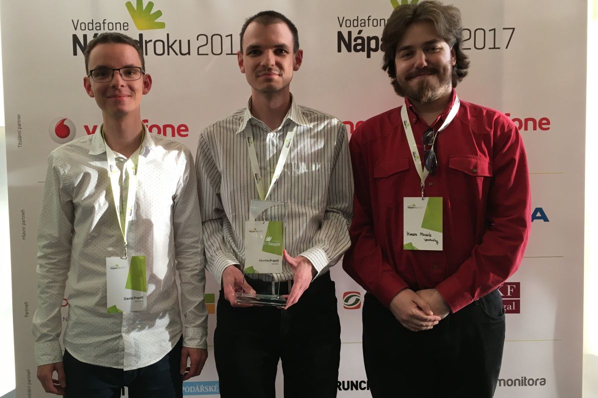 Studenti ZČU v Plzni získali druhé místo v soutěži Nápad roku (zleva David Prantl, Martin Prantl a Martin Mojzík).