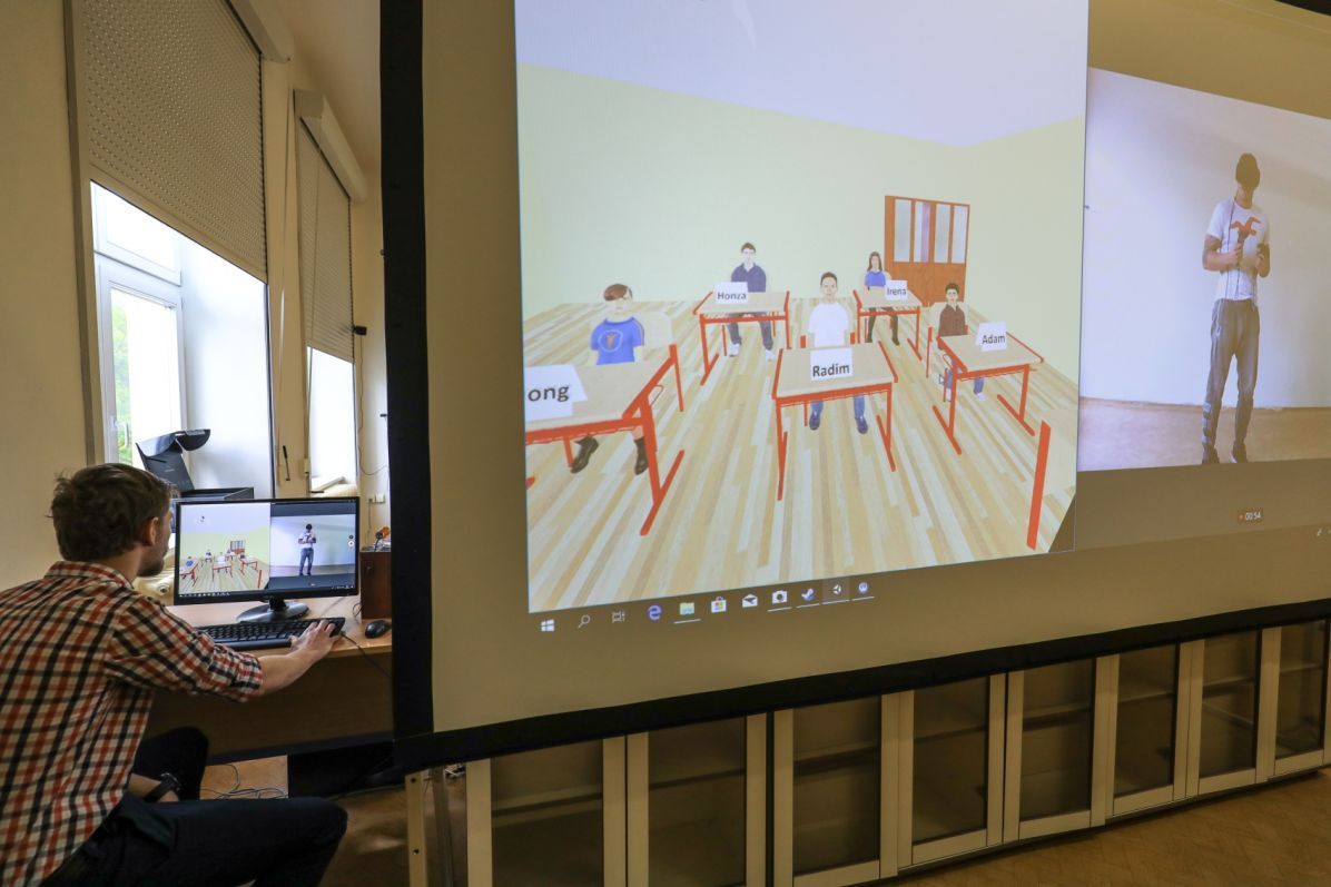 Foto: ZČU Virtuální třída plzeňské univerzity.