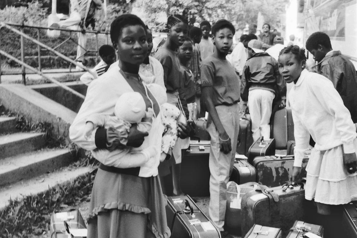 Repatriace namibijských dětí z&nbsp;Prachatic do Namibie, 1991.