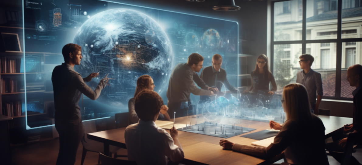 Jak umělá inteligence MidJourney vidí budoucnost výuky na pražském Albertově. 